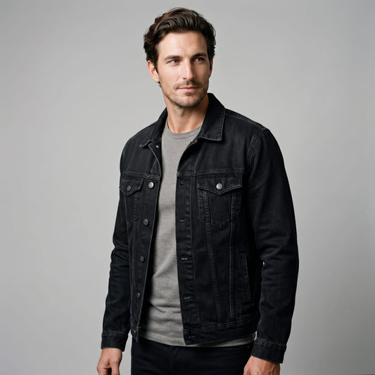 Herren Jeansjacke mit Hemdkragen Regular Fit | Theobald_1