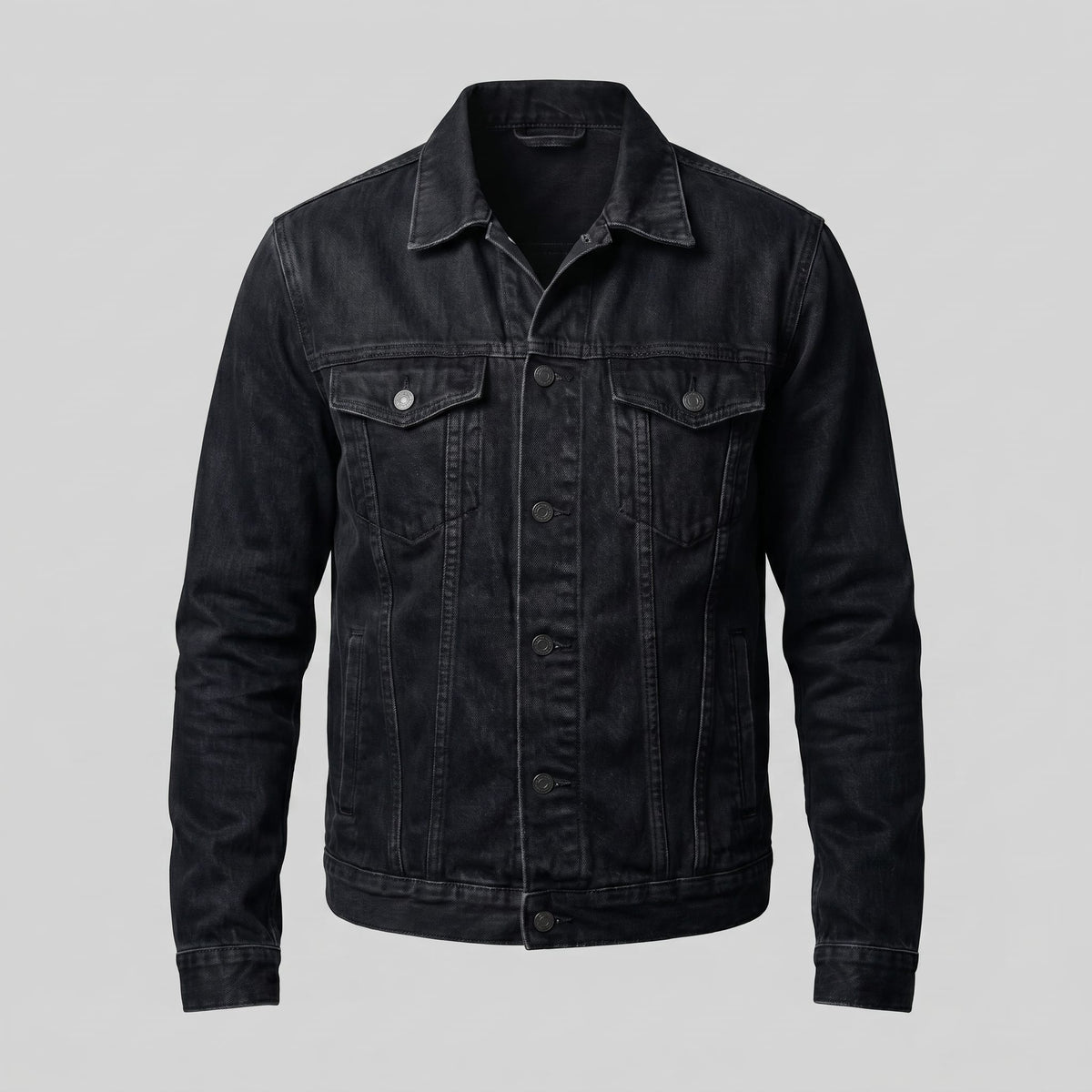 Herren Jeansjacke mit Hemdkragen Regular Fit | Theobald_2