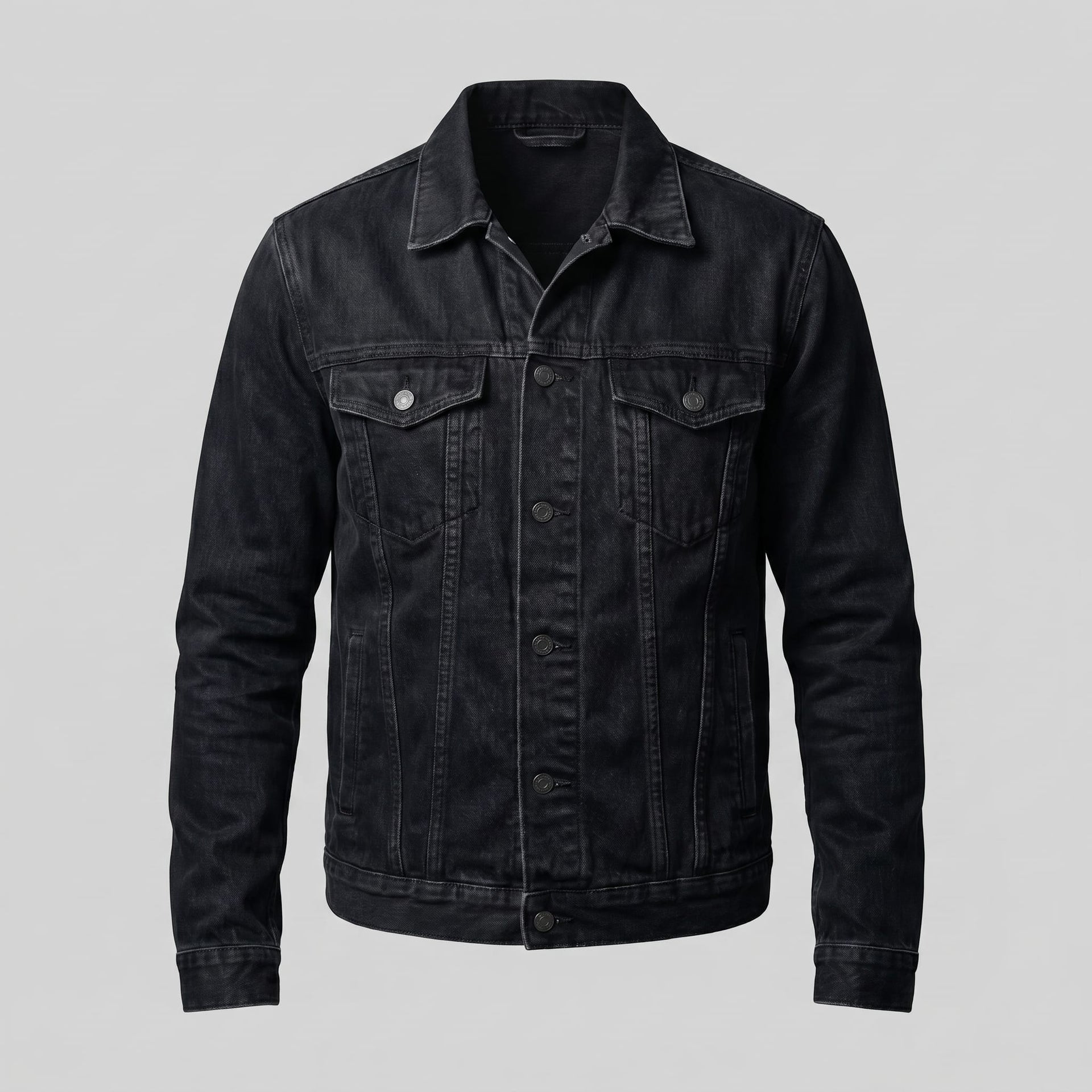Herren Jeansjacke mit Hemdkragen Regular Fit | Theobald