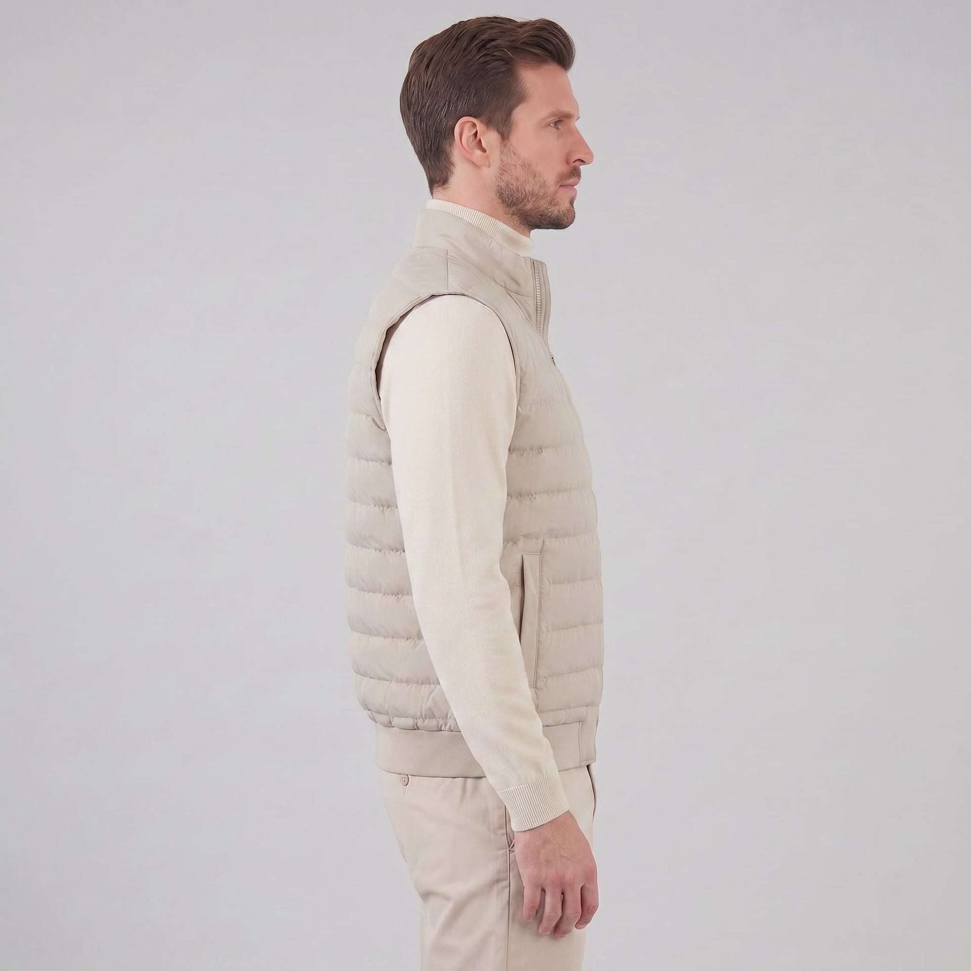 Herren Hybridjacke mit Steppfront und Stehkragen | Gotthard