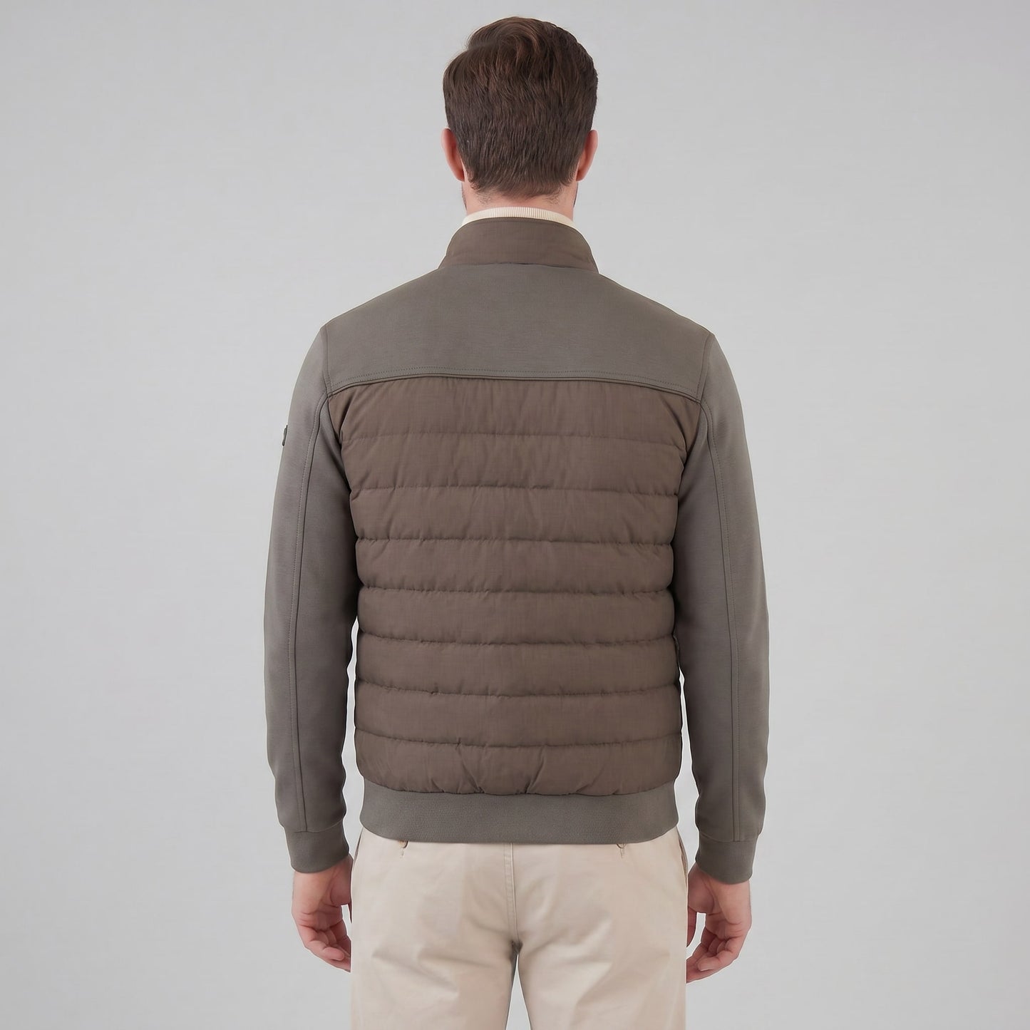 Herren Hybridjacke mit Steppfront und Stehkragen | Gotthard_4
