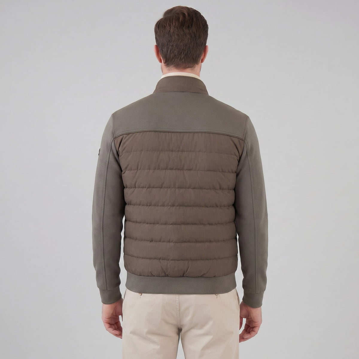 Herren Hybridjacke mit Steppfront und Stehkragen | Gotthard