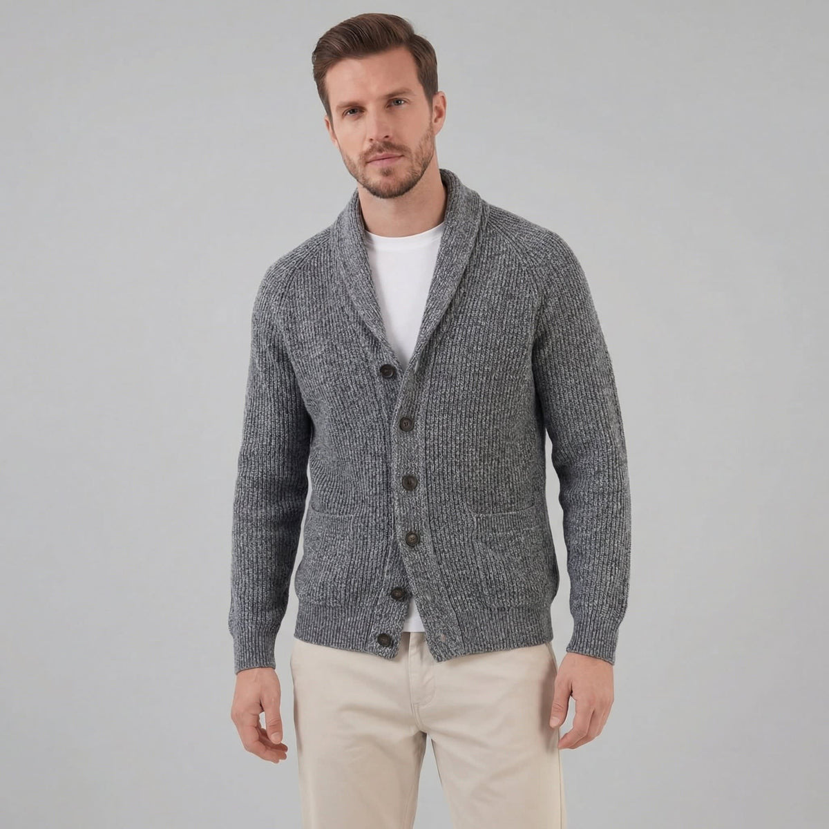 Herren Grobstrickjacke mit Schalkragen | Henrik