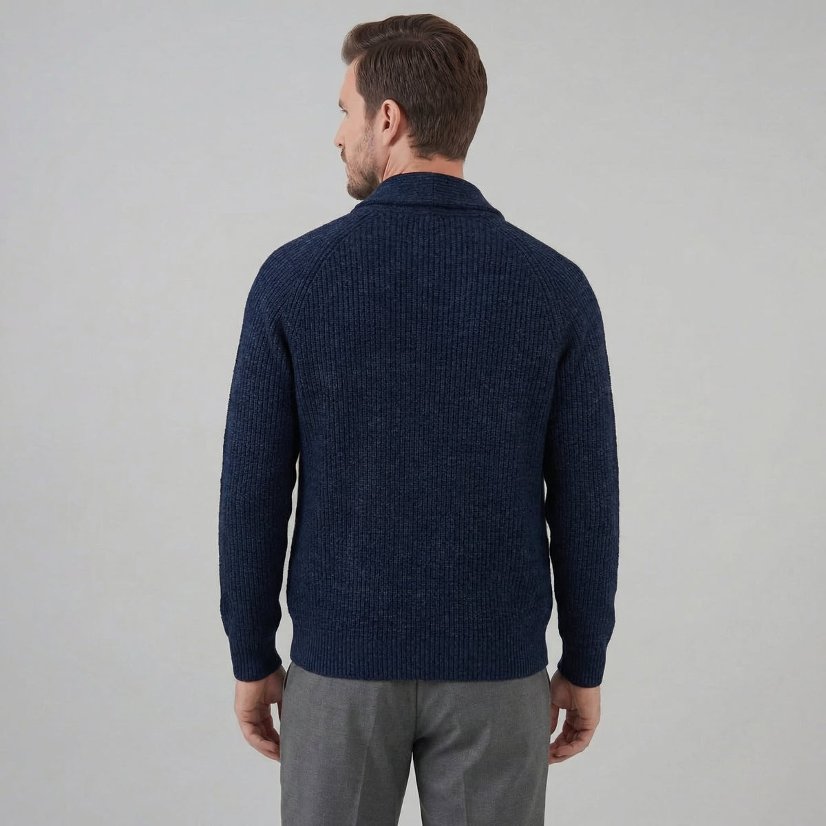 Herren Grobstrickjacke mit Schalkragen | Henrik_14