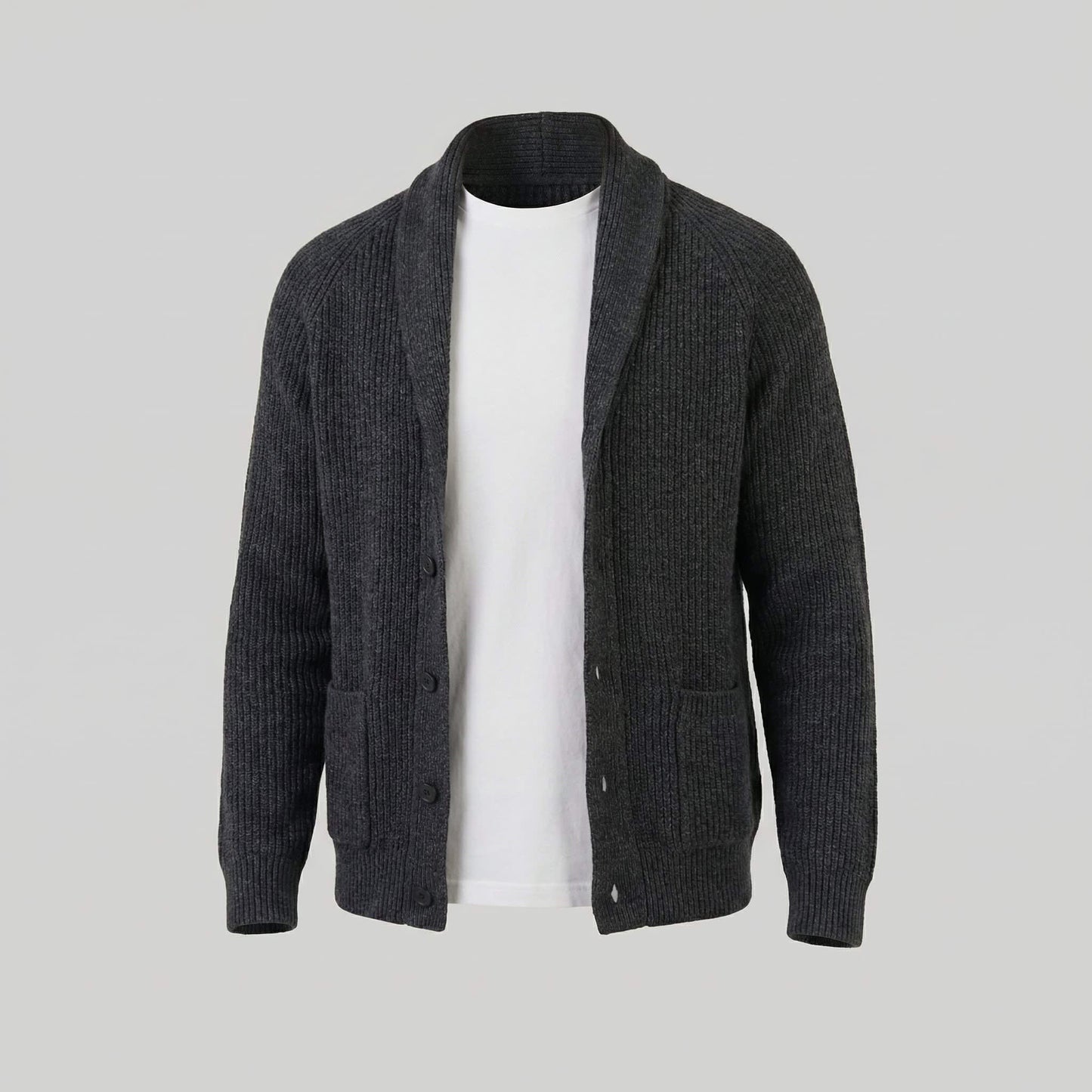 Herren Grobstrickjacke mit Schalkragen | Henrik_21