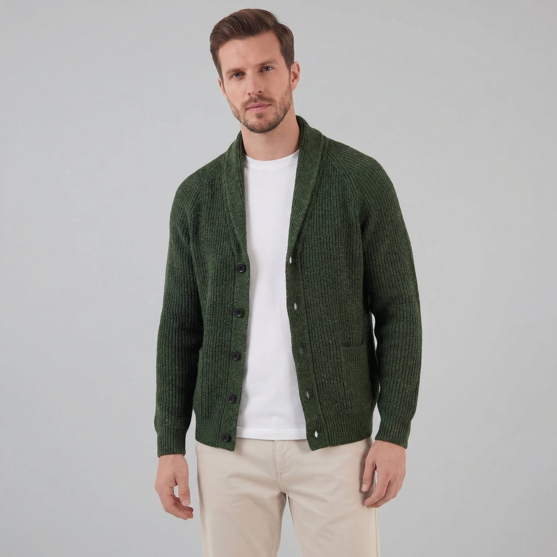 Herren Grobstrickjacke mit Schalkragen | Henrik