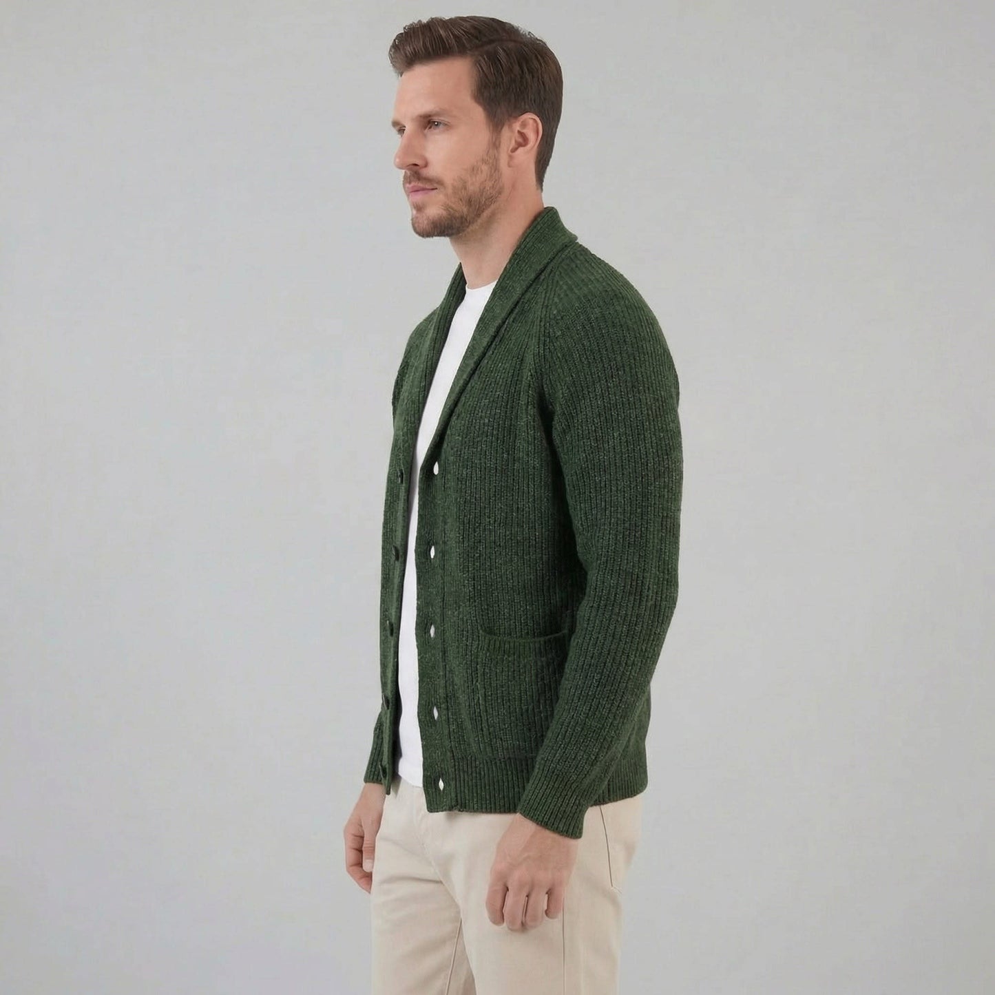 Herren Grobstrickjacke mit Schalkragen | Henrik_23