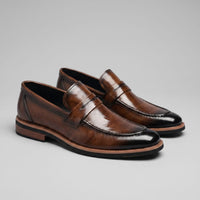 Herren Lederloafer mit Pennyriemen | Berend