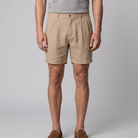 Herren Leinenshorts mit Bundfalten | Othmar_1
