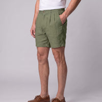 Herren Leinenshorts mit Bundfalten | Othmar