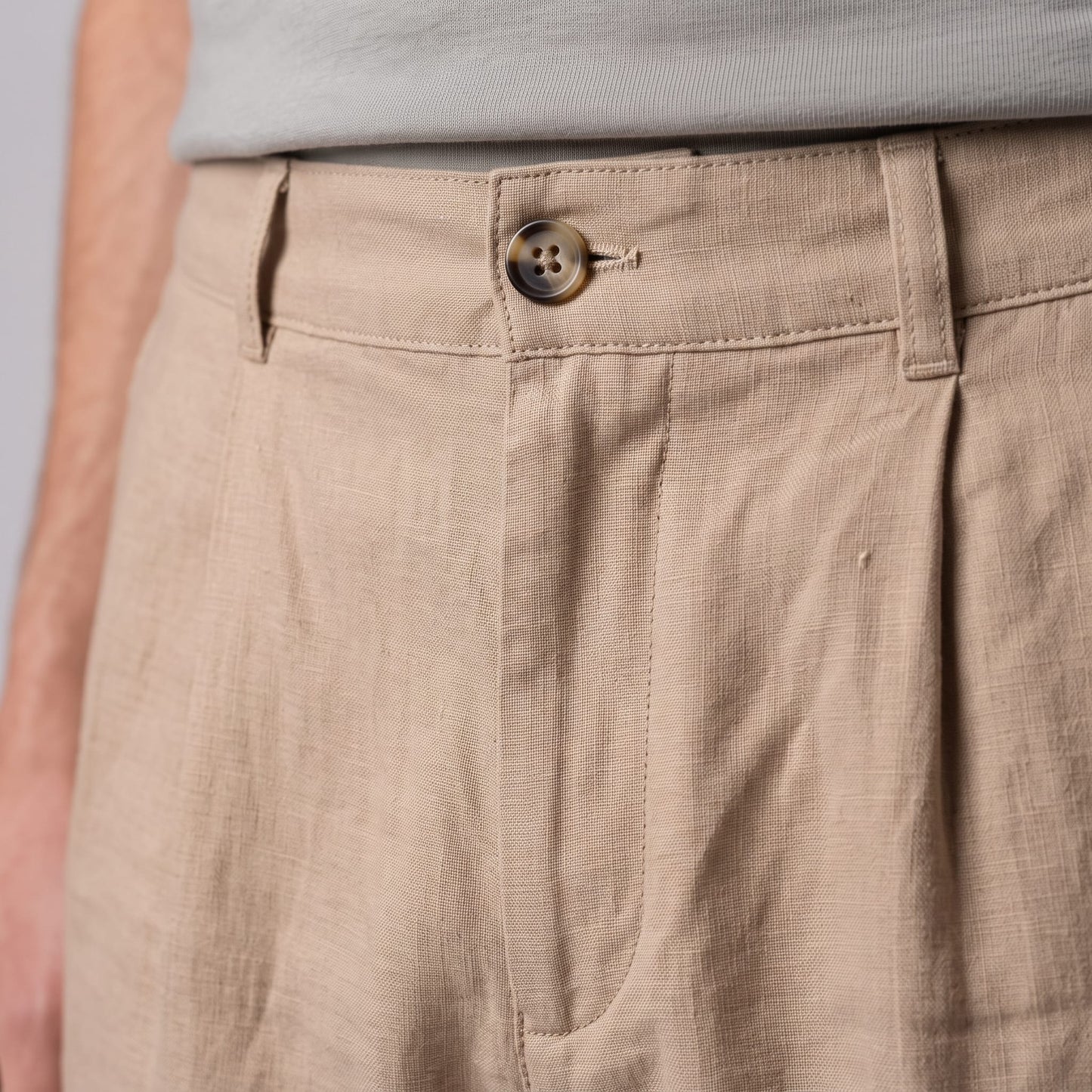 Herren Leinenshorts mit Bundfalten | Othmar_5