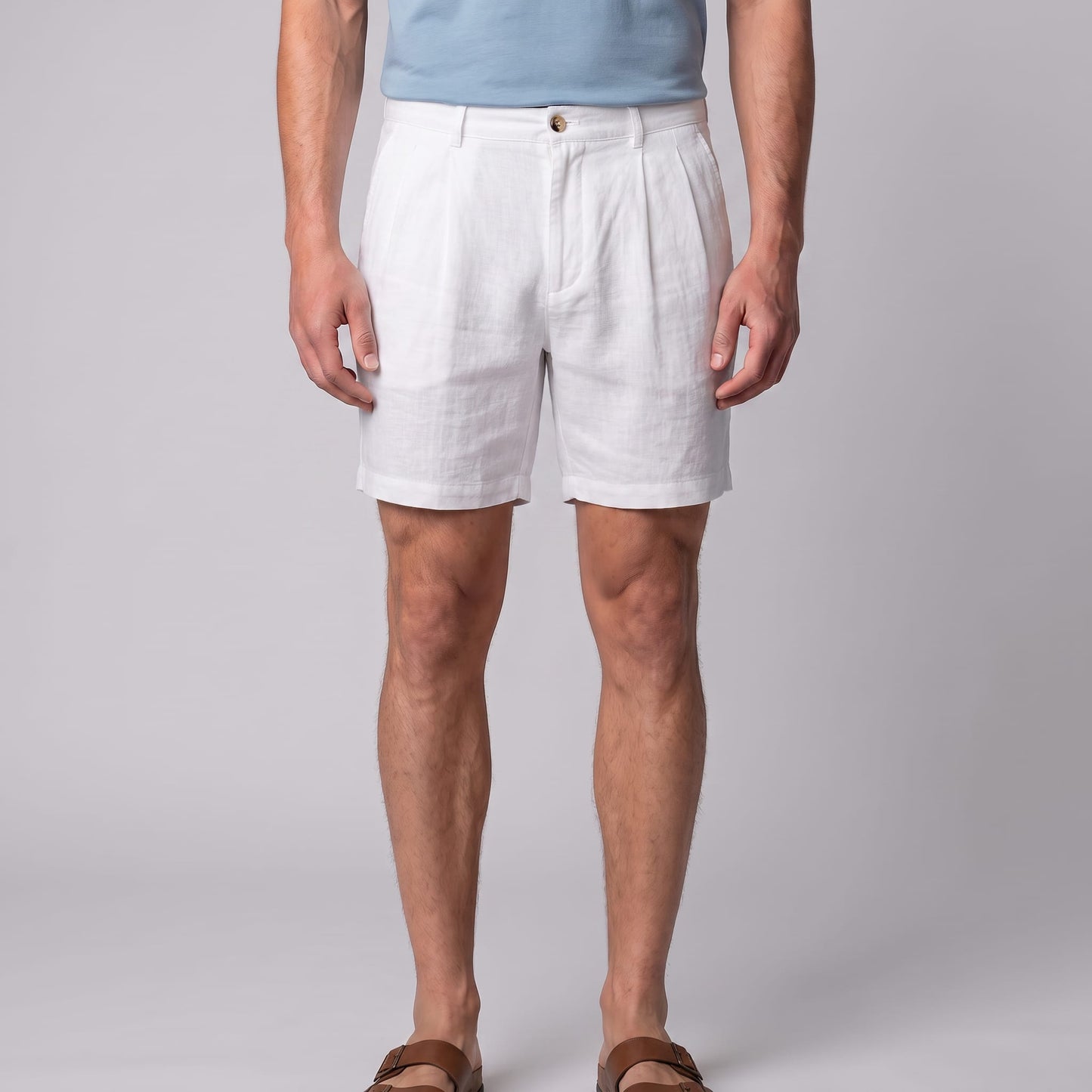 Herren Leinenshorts mit Bundfalten | Othmar_8