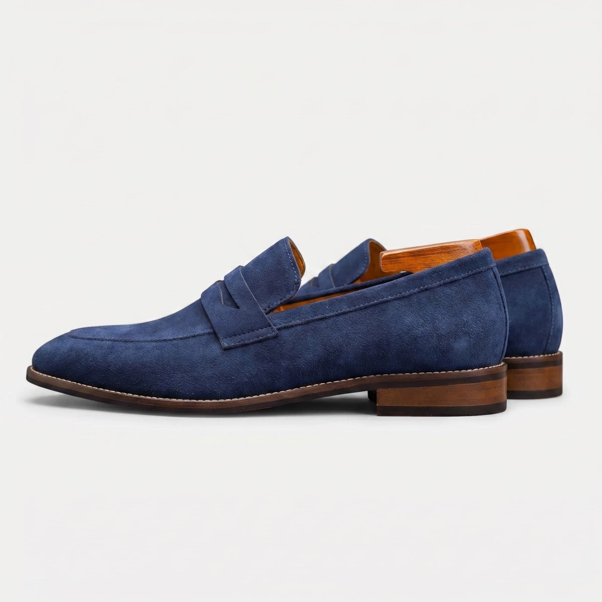 Herren Wildlederloafer mit Pennyriemen | Hasso