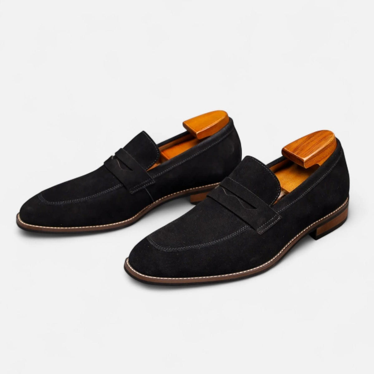 Herren Wildlederloafer mit Pennyriemen | Hasso