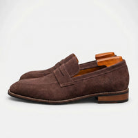 Herren Wildlederloafer mit Pennyriemen | Hasso