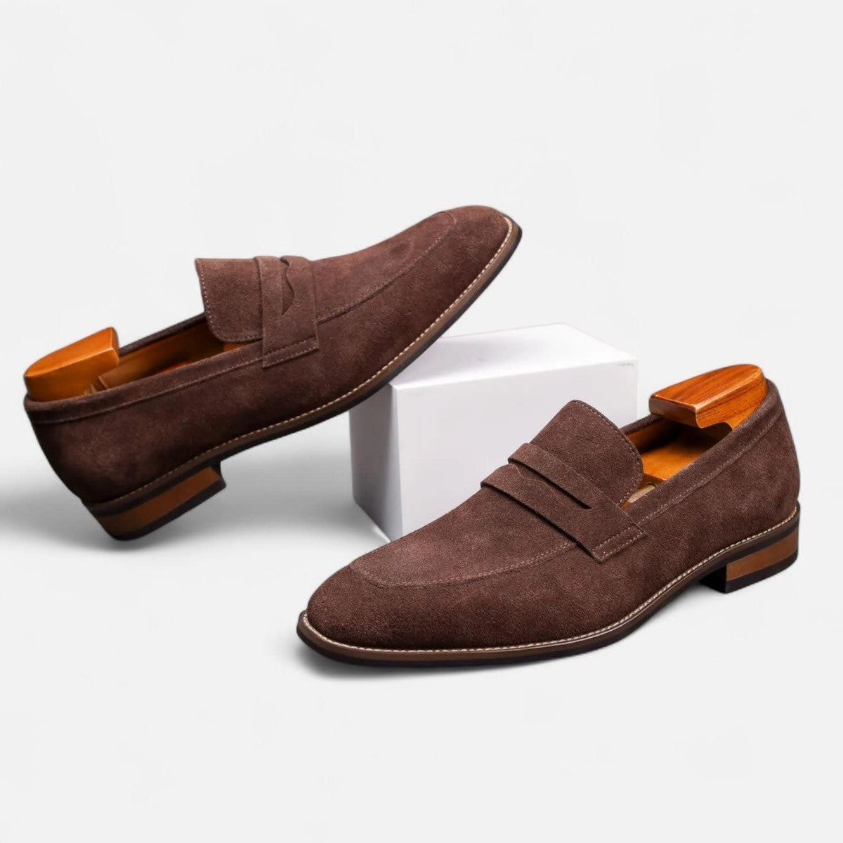 Herren Wildlederloafer mit Pennyriemen | Hasso_6