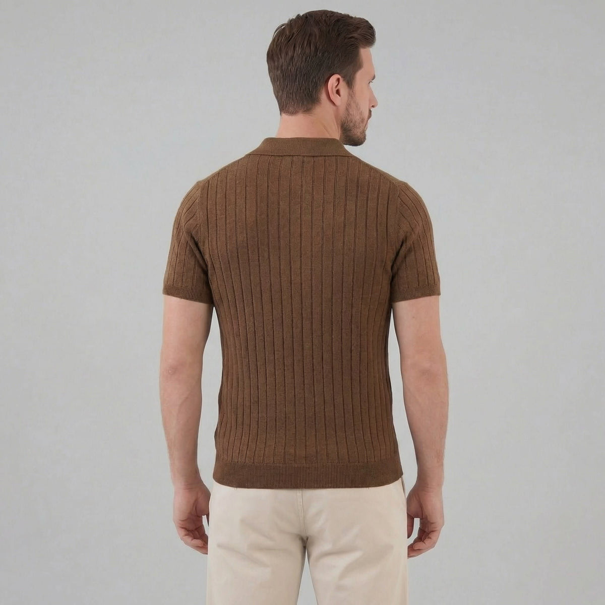 Herren Strickpoloshirt Rippstruktur Slim Fit | Edmund_8