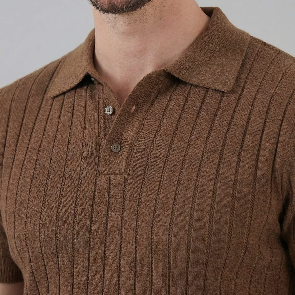 Herren Strickpoloshirt Rippstruktur Slim Fit | Edmund_9