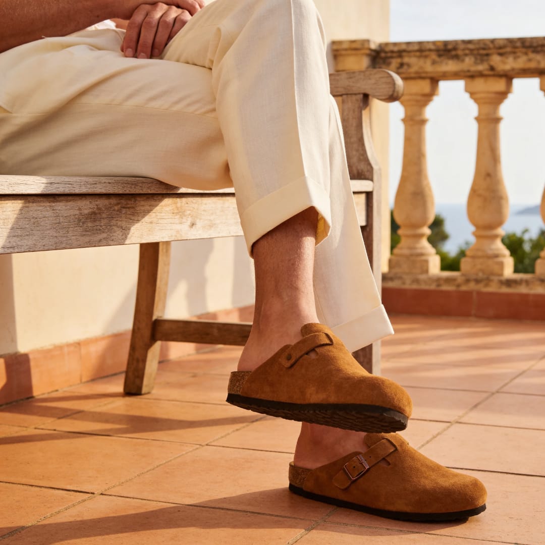 Herren Clogs mit Schnallenriemen | Heimo_17