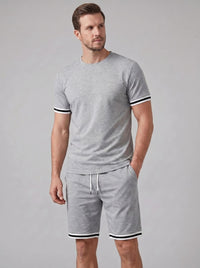 Herren Jerseyset mit Kontrastbündchen | Adelbert