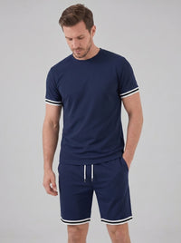 Herren Jerseyset mit Kontrastbündchen | Adelbert