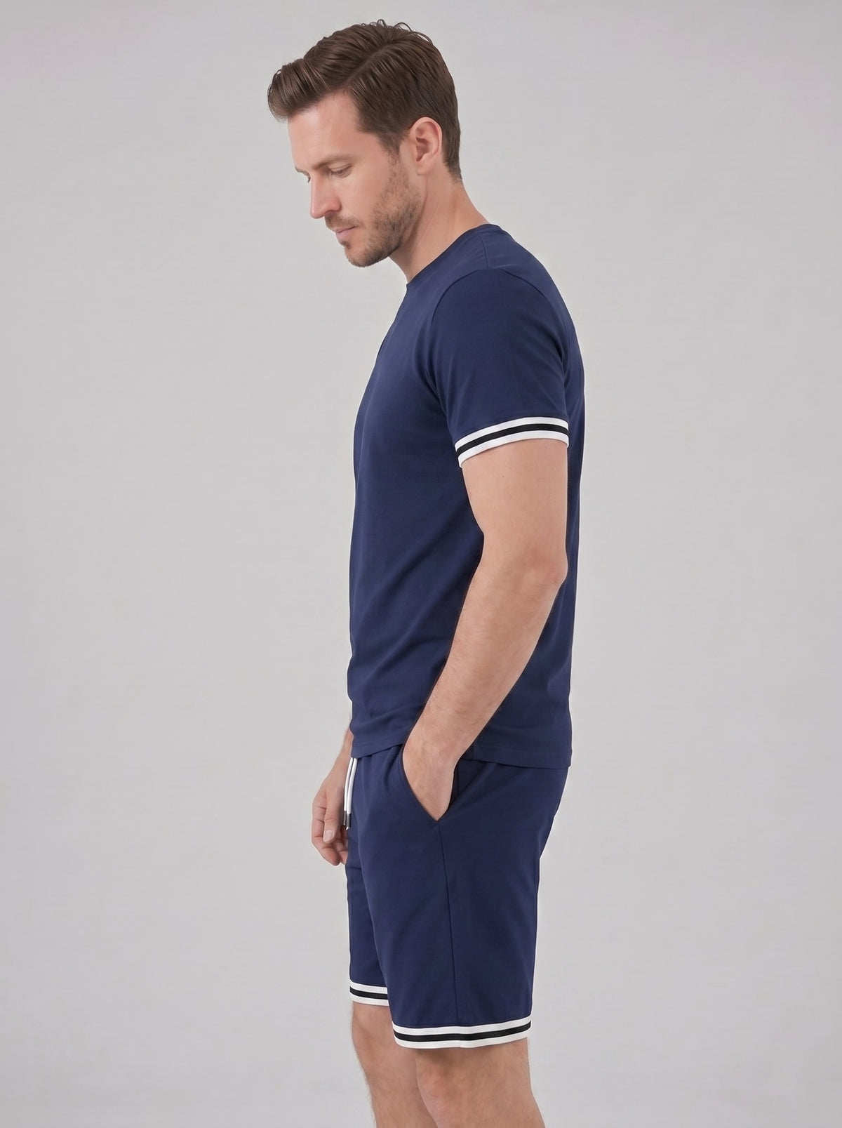 Herren Jerseyset mit Kontrastbündchen | Adelbert