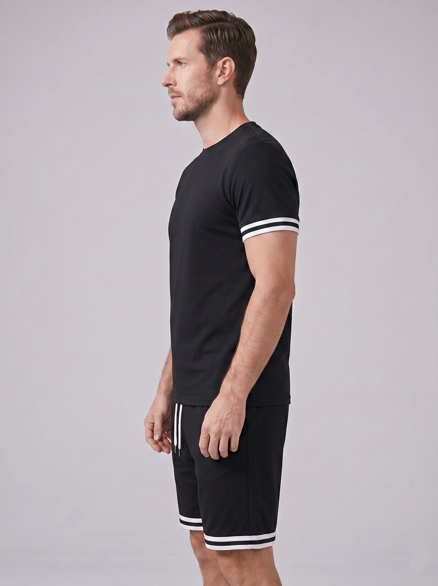 Herren Jerseyset mit Kontrastbündchen | Adelbert_8