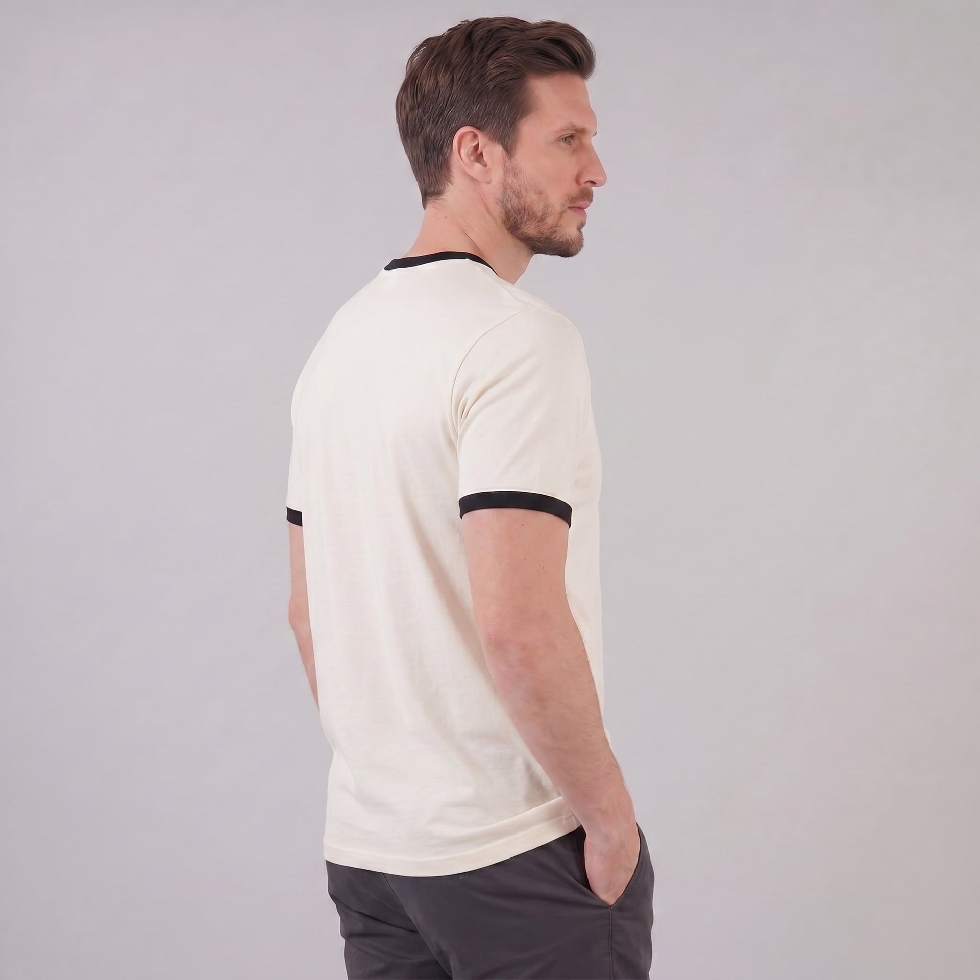 Herren Ringer-T-Shirt mit Kontrastbündchen | Reinhold