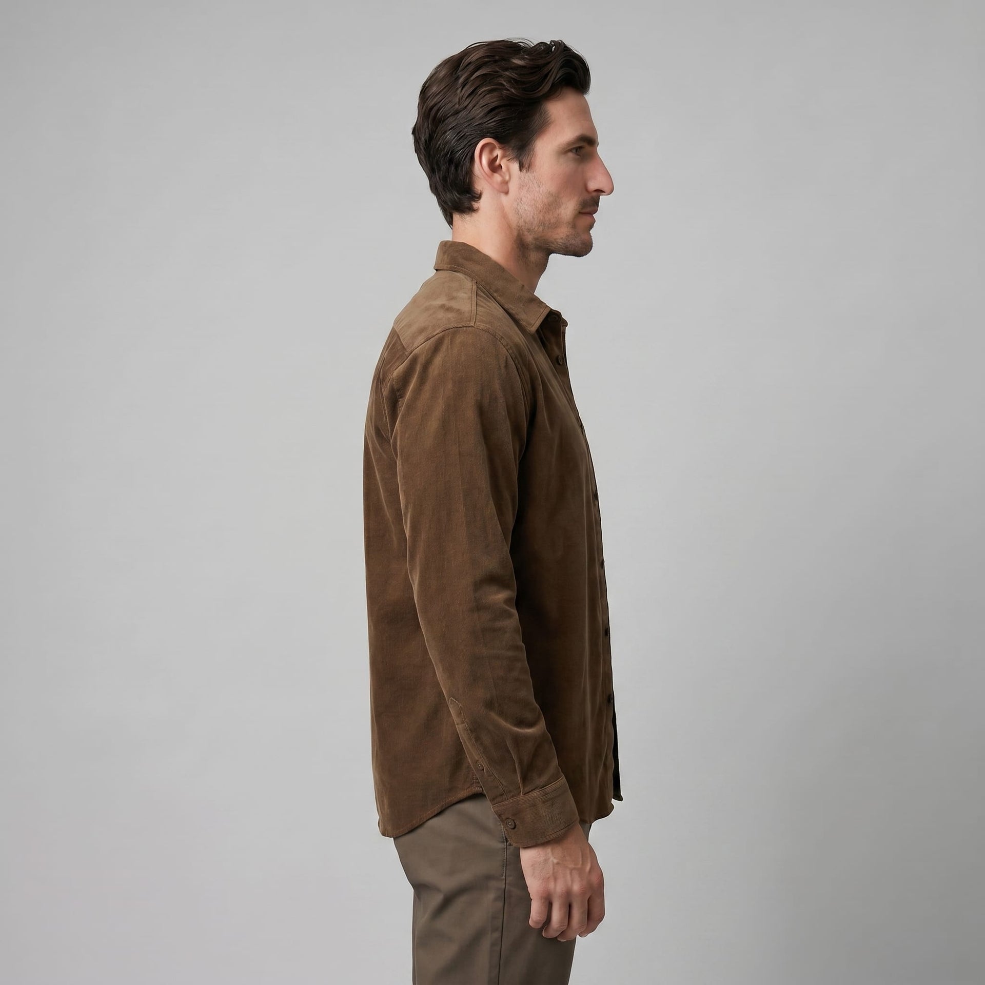 Herren Cordhemd Langarm mit Brusttasche | Achim