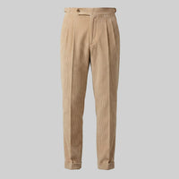 Herren Cordhose mit Bundfalten und Aufschlag | Vitus