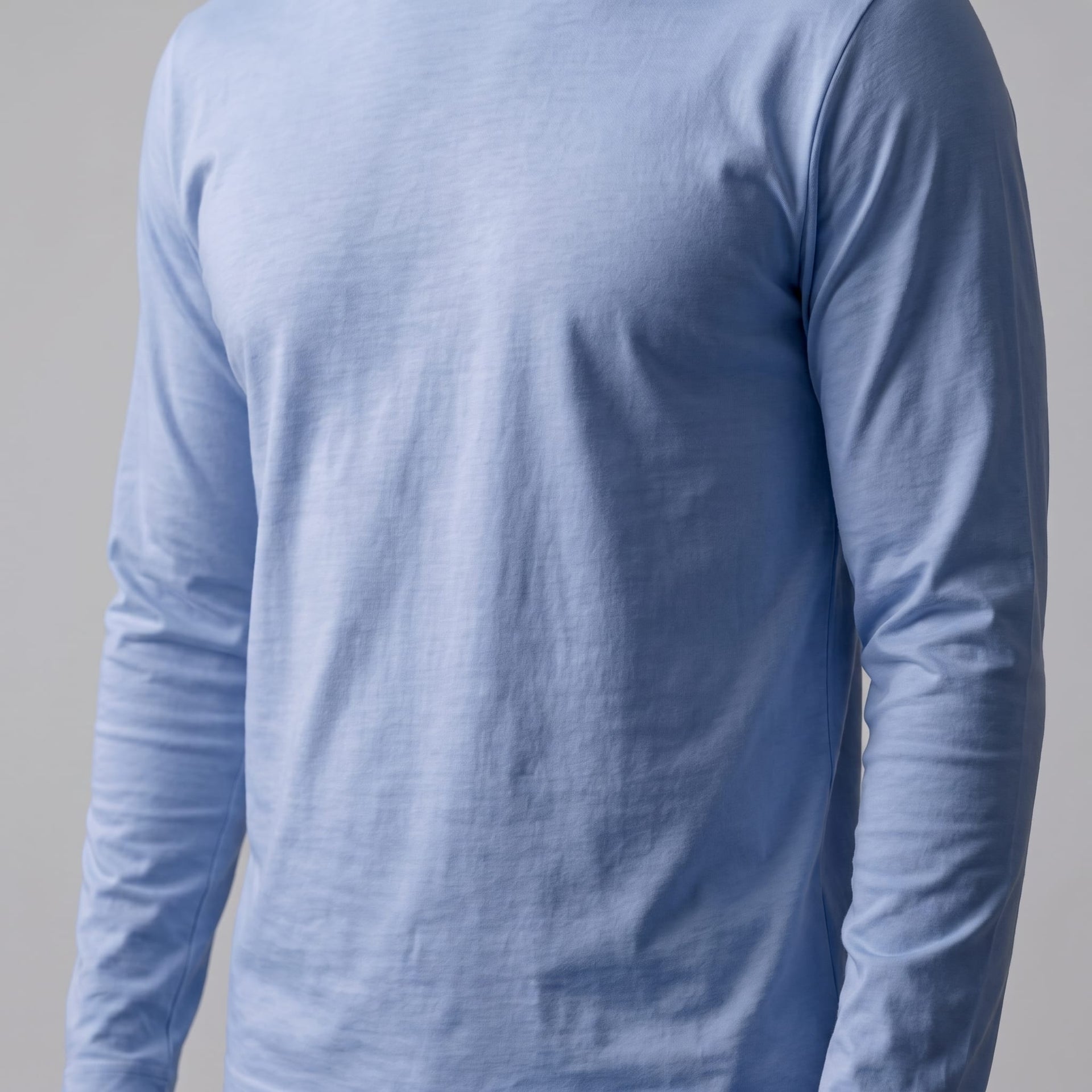 Herren Baumwollshirt Langarm mit Rundhalsausschnitt | Gilbert