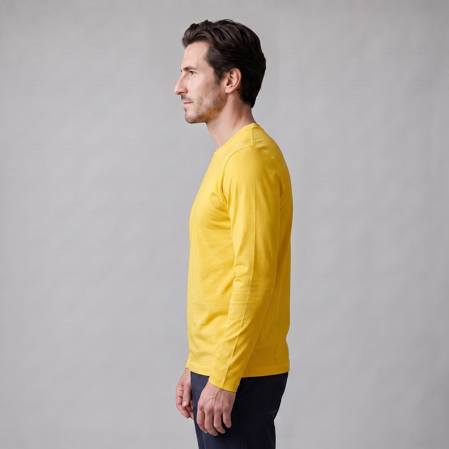 Herren Baumwollshirt Langarm mit Rundhalsausschnitt | Gilbert_16