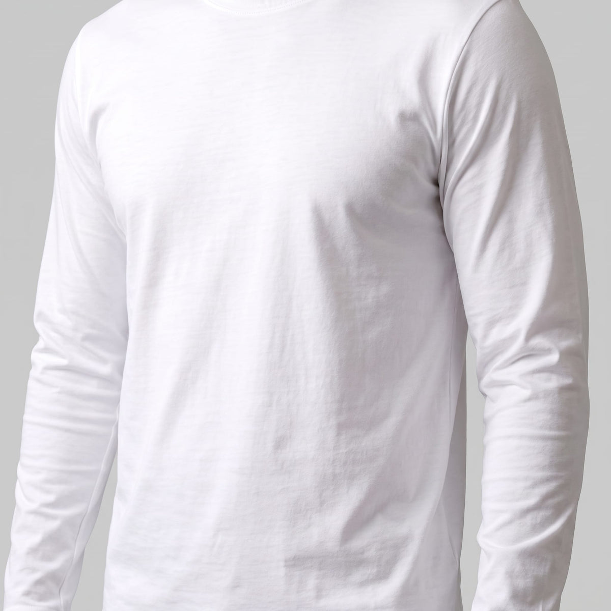 Herren Baumwollshirt Langarm mit Rundhalsausschnitt | Gilbert