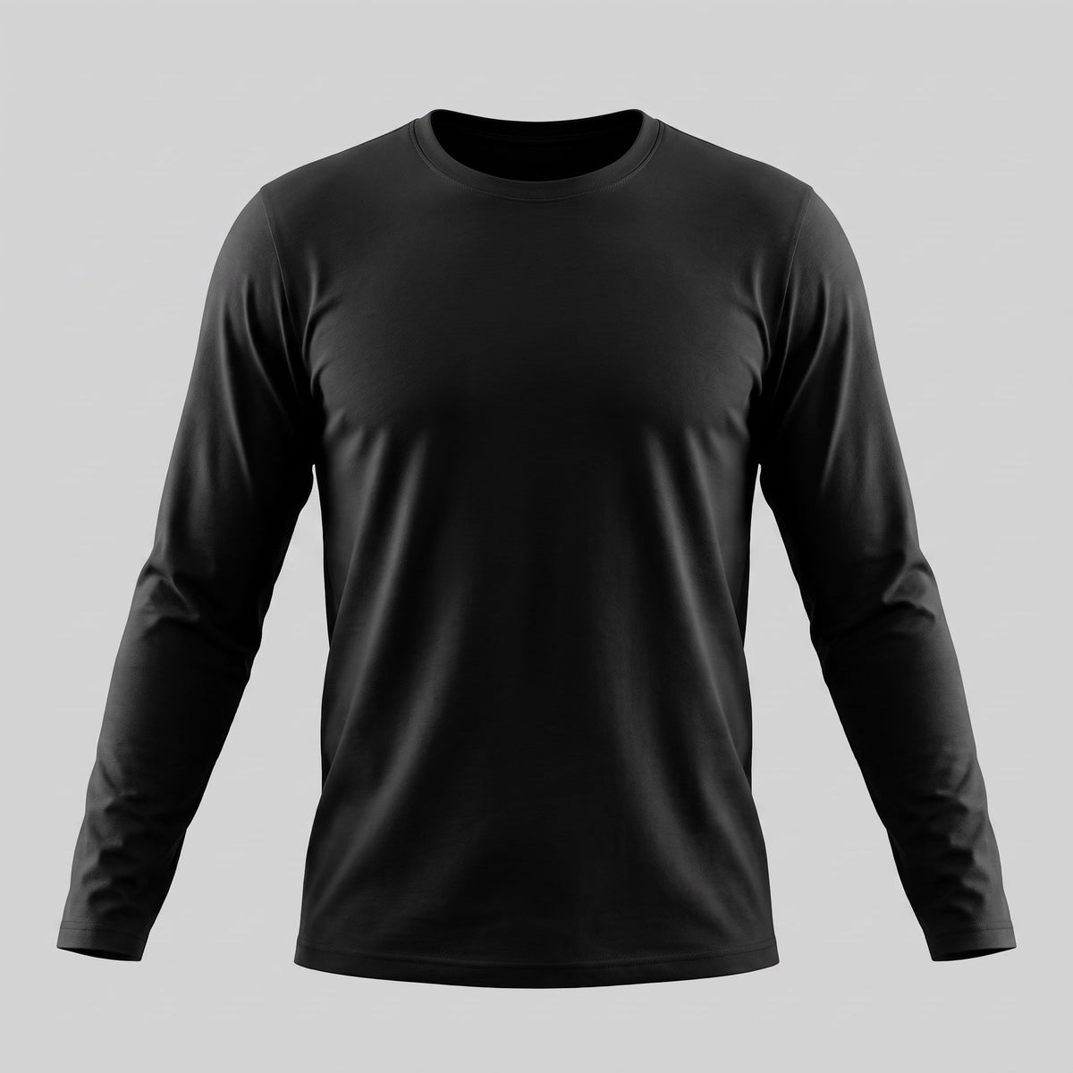 Herren Baumwollshirt Langarm mit Rundhalsausschnitt | Gilbert
