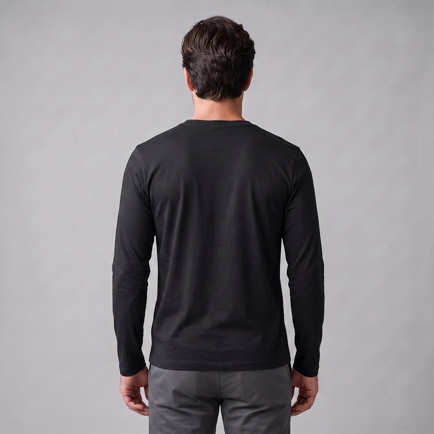 Herren Baumwollshirt Langarm mit Rundhalsausschnitt | Gilbert_27