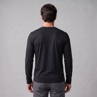 Herren Baumwollshirt Langarm mit Rundhalsausschnitt | Gilbert