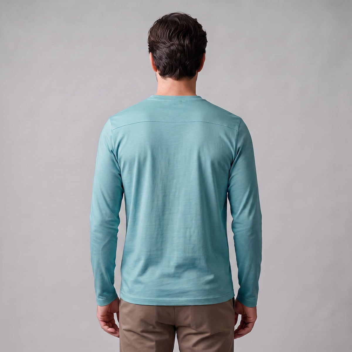 Herren Baumwollshirt Langarm mit Rundhalsausschnitt | Gilbert_3