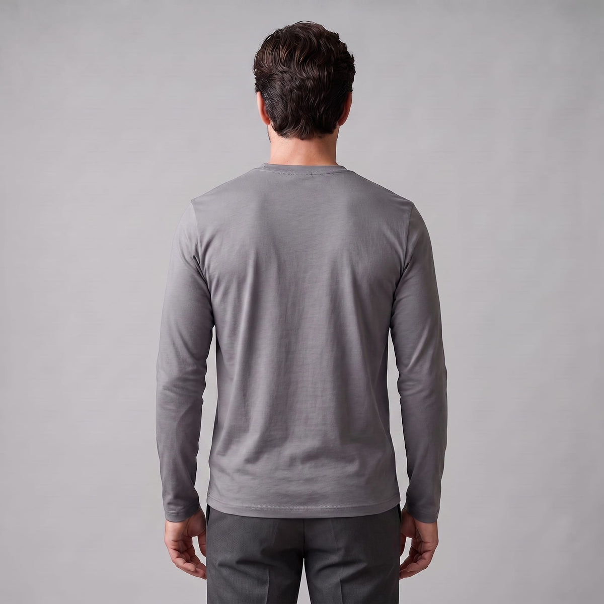 Herren Baumwollshirt Langarm mit Rundhalsausschnitt | Gilbert_33