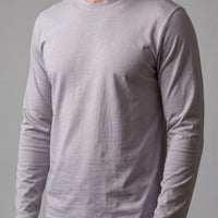 Herren Baumwollshirt Langarm mit Rundhalsausschnitt | Gilbert