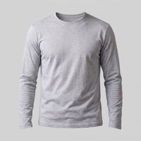 Herren Baumwollshirt Langarm mit Rundhalsausschnitt | Gilbert