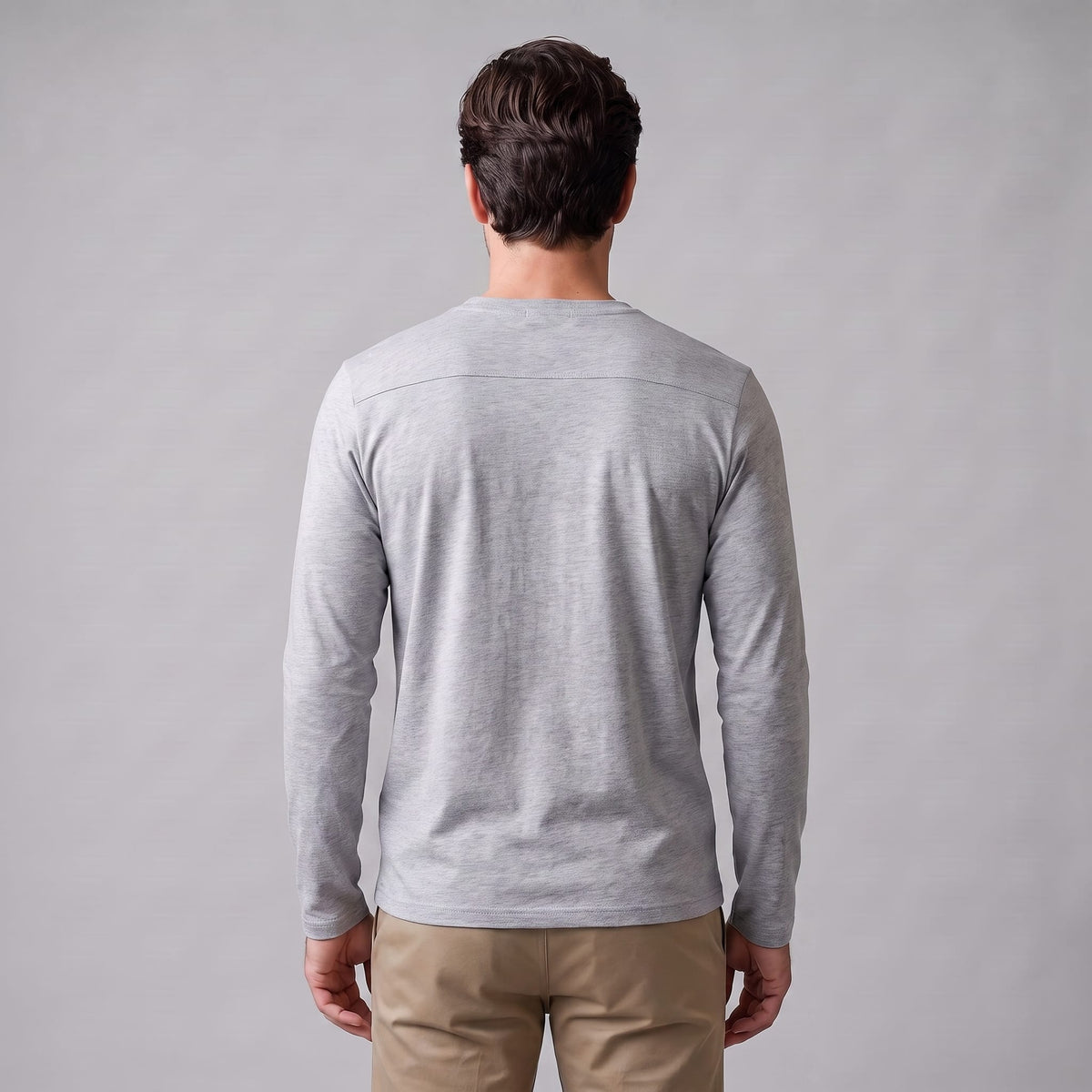 Herren Baumwollshirt Langarm mit Rundhalsausschnitt | Gilbert_39