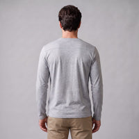 Herren Baumwollshirt Langarm mit Rundhalsausschnitt | Gilbert