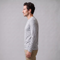 Herren Baumwollshirt Langarm mit Rundhalsausschnitt | Gilbert
