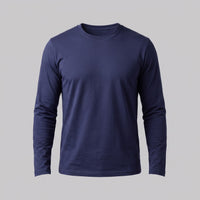 Herren Baumwollshirt Langarm mit Rundhalsausschnitt | Gilbert