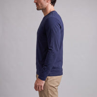 Herren Baumwollshirt Langarm mit Rundhalsausschnitt | Gilbert