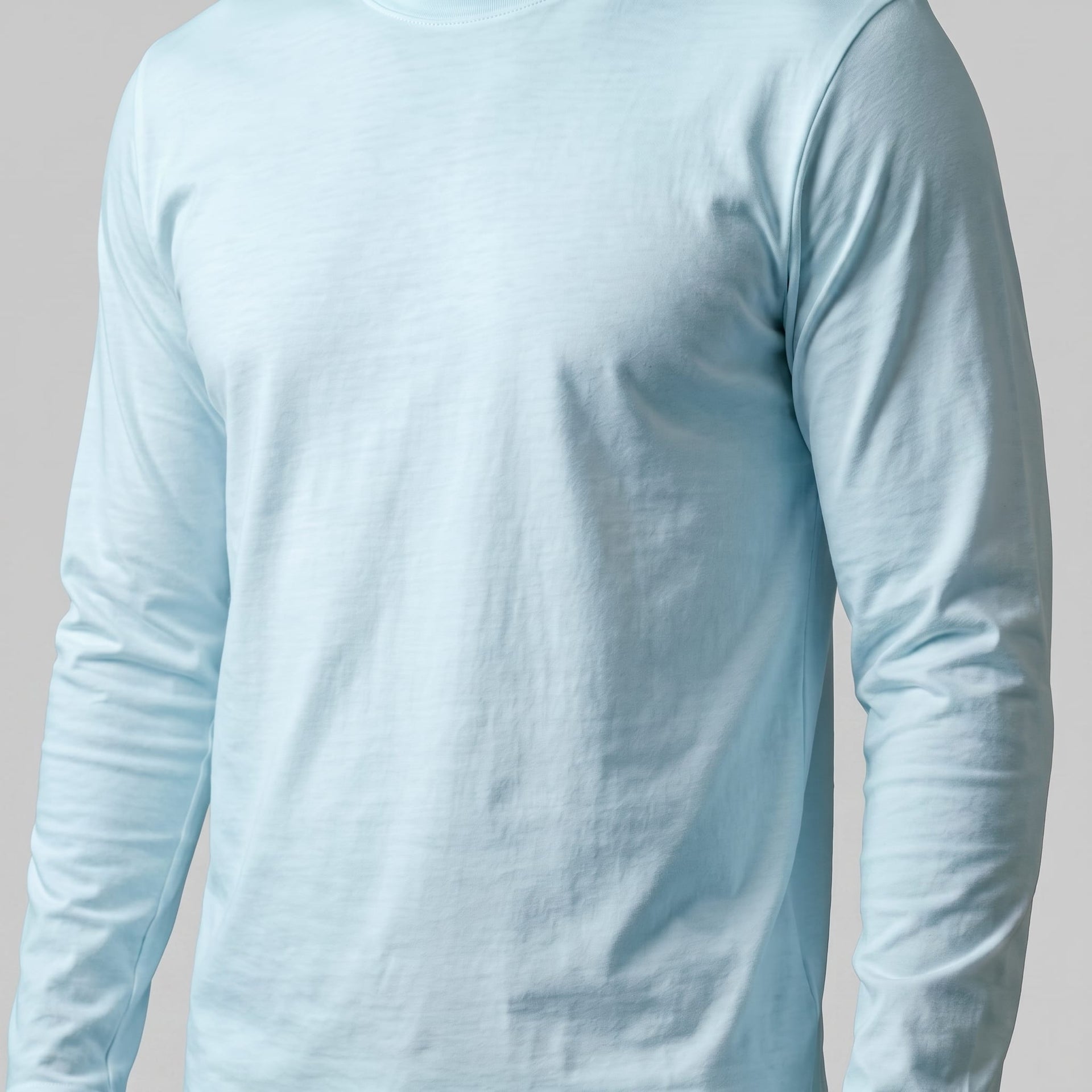 Herren Baumwollshirt Langarm mit Rundhalsausschnitt | Gilbert