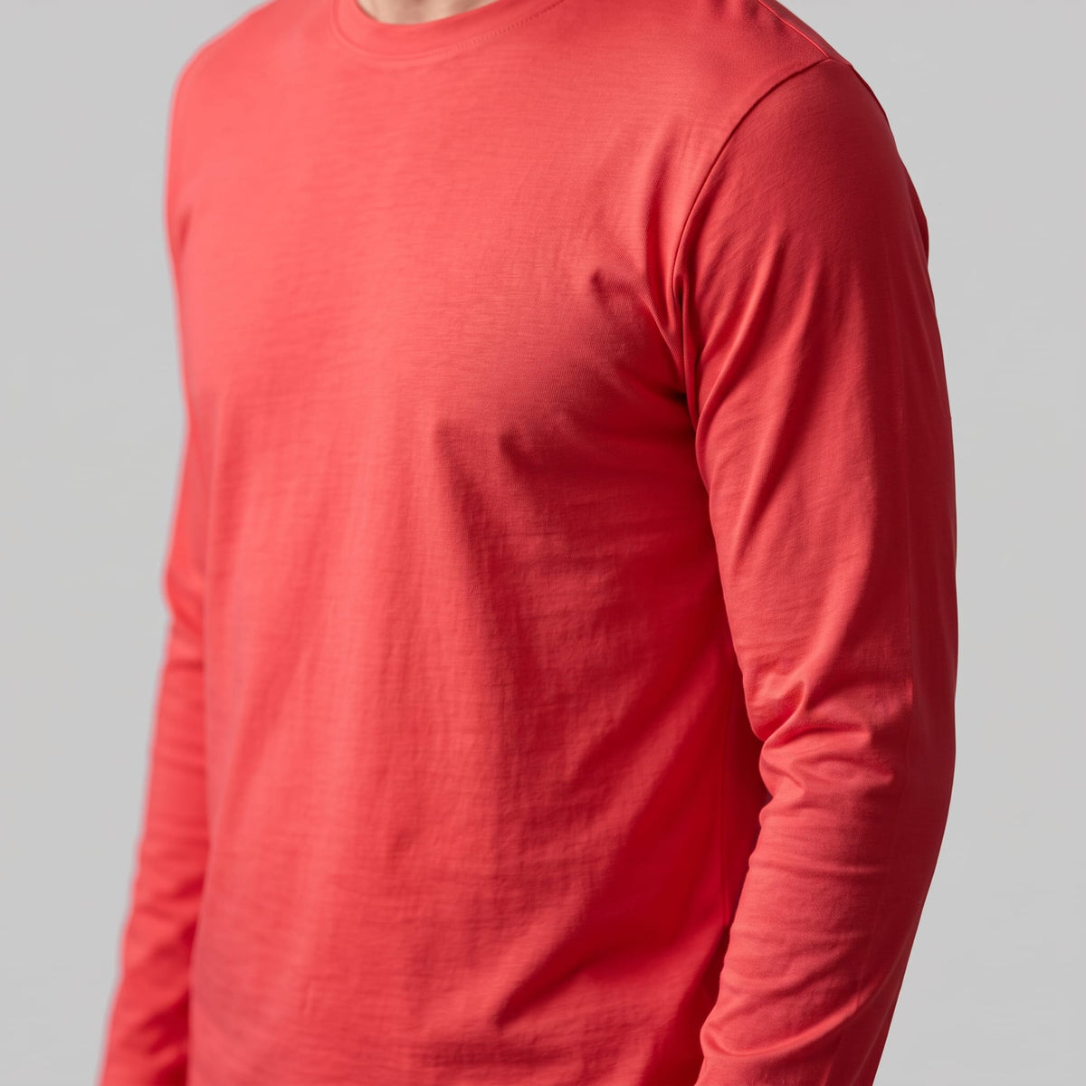 Herren Baumwollshirt Langarm mit Rundhalsausschnitt | Gilbert