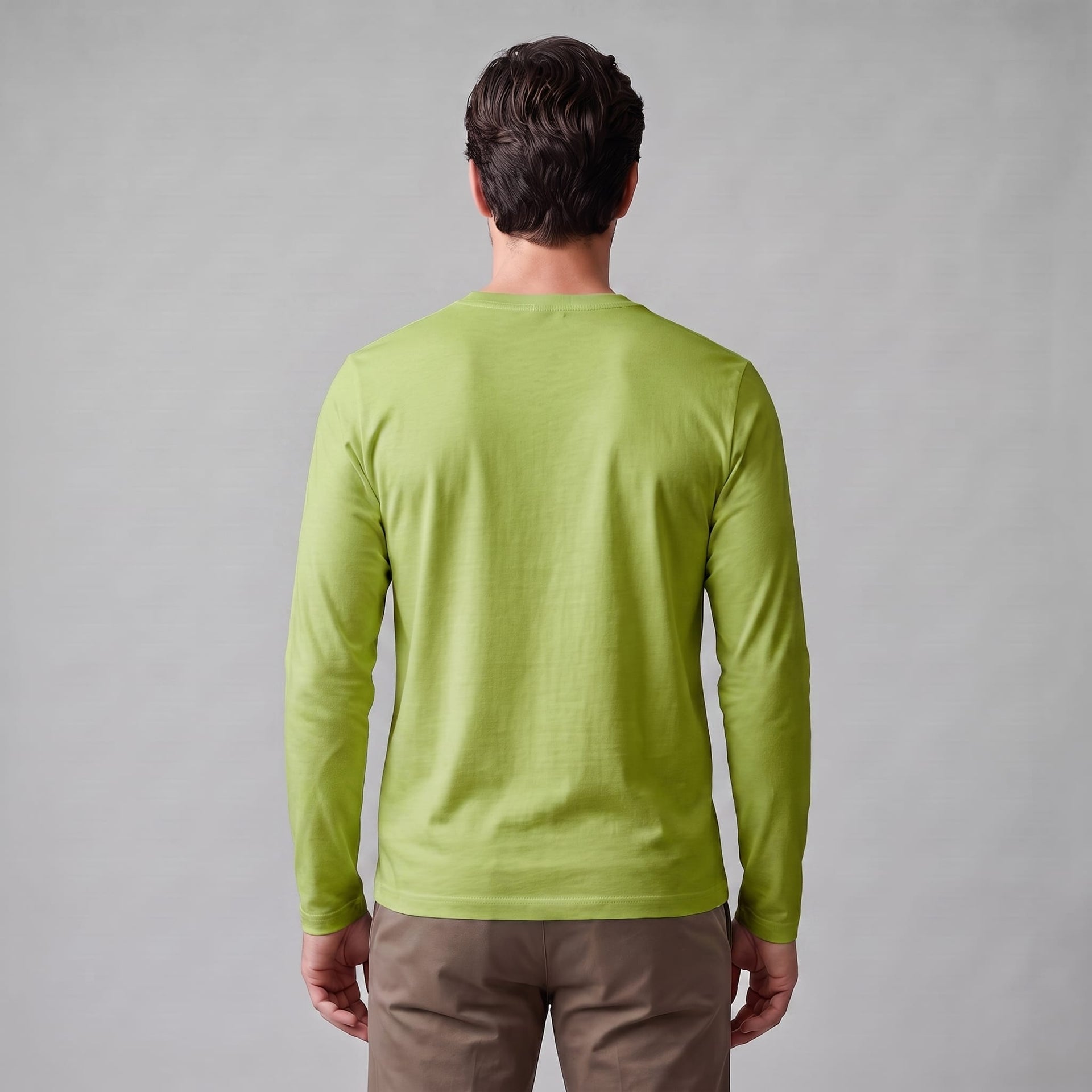 Herren Baumwollshirt Langarm mit Rundhalsausschnitt | Gilbert
