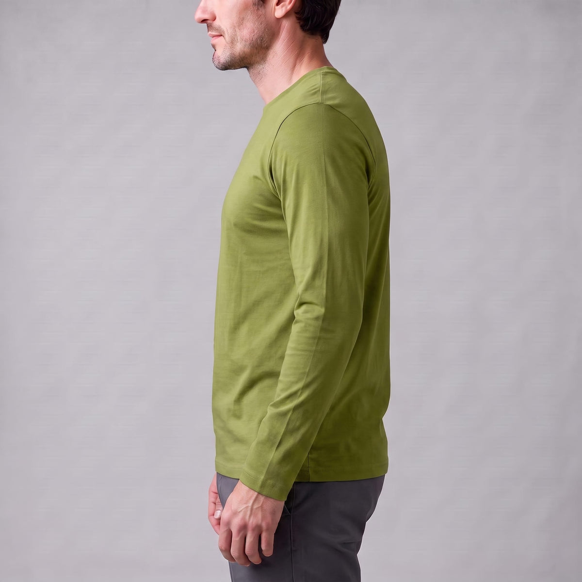 Herren Baumwollshirt Langarm mit Rundhalsausschnitt | Gilbert_58