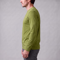 Herren Baumwollshirt Langarm mit Rundhalsausschnitt | Gilbert